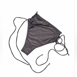 NWOT Black High Waist Bikini Bottom with Tie Sides Womens LARGE